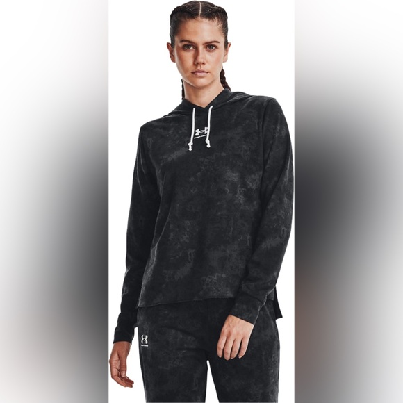 NWT Under Armour Rival Terry Print Hoodie - Picture 2 of 9